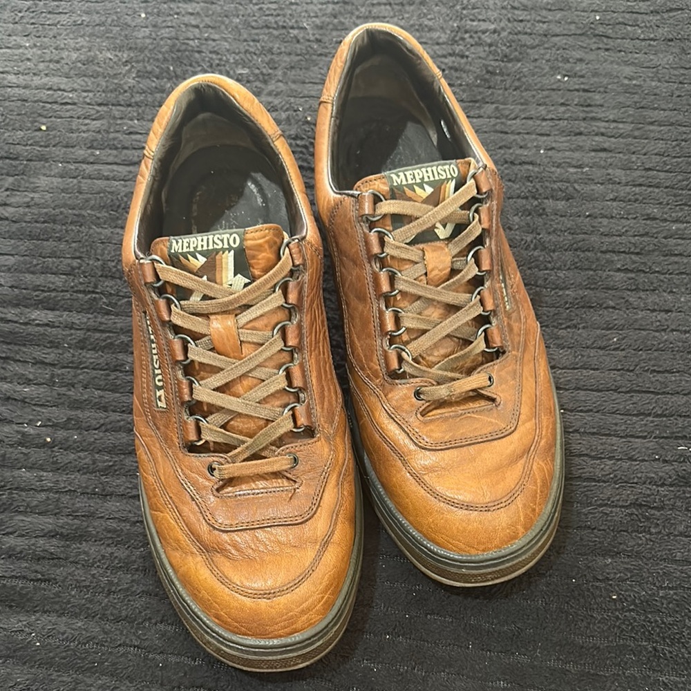 Mephisto Match Run Off Athletic Comfort Brown Leather Men's Shoe US 11.5 $399